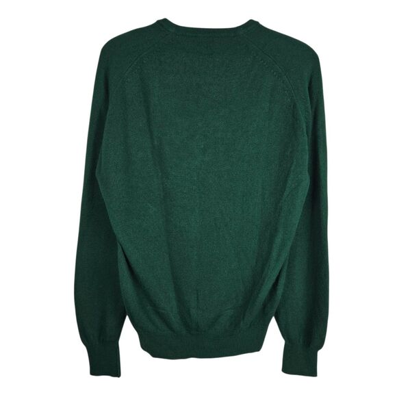 Vintage Damon So Soft Men's Sweater L V-Neck Green USA Made Preppy Classic - Picture 2 of 5